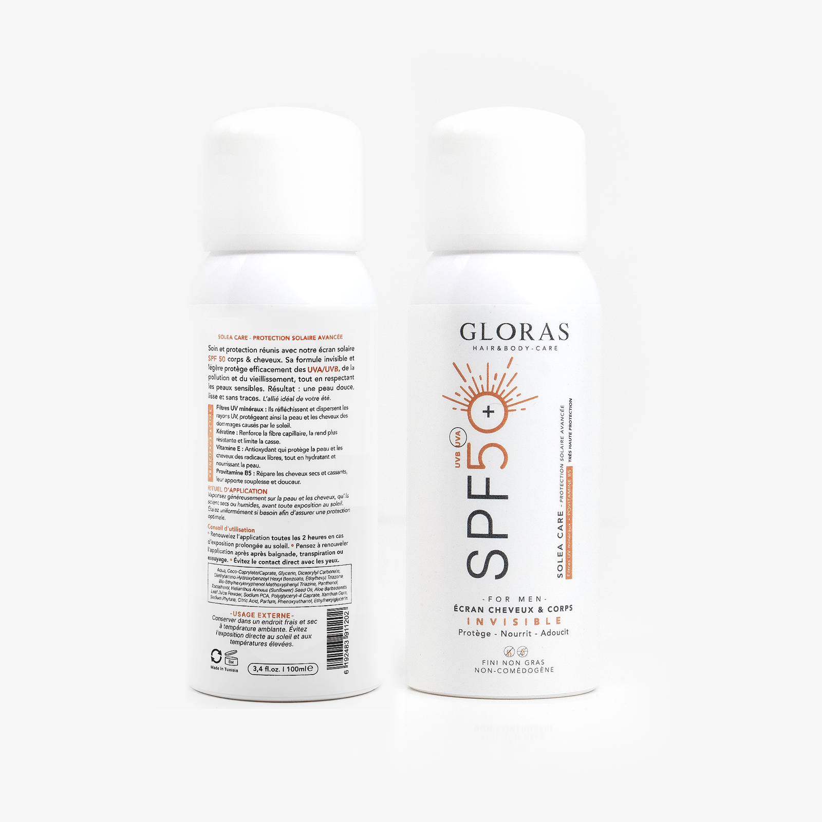 GLORAS Pack Protection complète 3en1 – Visage, Corps & Cheveux